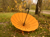 iX-brella long - hochwertiger Stockschirm 16-teilig mit Automatik sturmfest orange