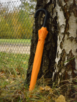 iX-brella long - hochwertiger Stockschirm 16-teilig mit Automatik sturmfest orange