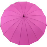 iX-brella long - hochwertiger Stockschirm 16-teilig mit Automatik sturmfest pink