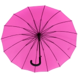 iX-brella long - hochwertiger Stockschirm 16-teilig mit Automatik sturmfest pink