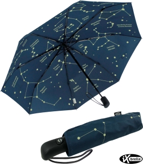 iX-brella Regenschirm Astro Sternenhimmel - Taschenschirm Auf-Zu-Automatik