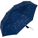 iX-brella Regenschirm Star Sign mit reflektierenden Sternbildern - Taschenschirm Auf-Zu-Automatik