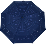 iX-brella Regenschirm Star Sign mit reflektierenden Sternbildern - Taschenschirm Auf-Zu-Automatik