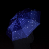 iX-brella Regenschirm Star Sign mit reflektierenden Sternbildern - Taschenschirm Auf-Zu-Automatik