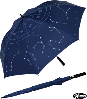 iX-brella Regenschirm Star Sign mit reflektierenden Sternbildern - Golfschirm Automatik