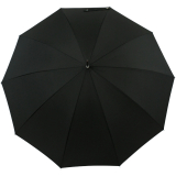 iX-brella Herren-Stockschirm High Quality mit Automatik und Echtholz-Rundhakengriff - black