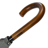 iX-brella Herren-Stockschirm High Quality mit Automatik und Echtholz-Rundhakengriff - grey
