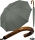 iX-brella Herren-Stockschirm High Quality mit Automatik und Echtholz-Rundhakengriff - grey