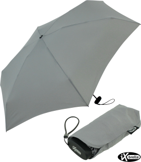 iX-brella Ultra Small 15cm kleiner Taschenschirm im Handy Format - titanium grey