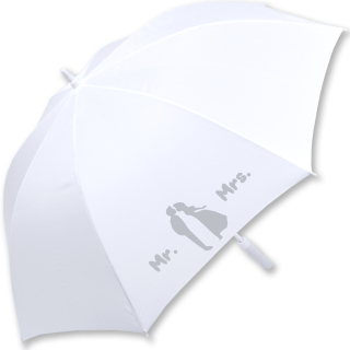 iX-brella XXL Mr.&Mrs. Hochzeitsschirm Automatik - Brautschirm All In White - Liebespaar