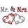 iX-brella XXL Mr.&Mrs. Hochzeitsschirm Automatik - Brautschirm All In White - Herzen rot grau