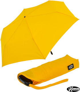 iX-brella Steel Flat Taschenschirm 2,5cm super flacher Minischirm - gold fusion yellow