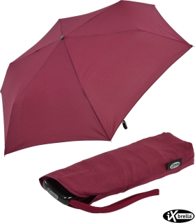 iX-brella Steel Flat Taschenschirm 2,5cm super flacher Minischirm - rhododendron