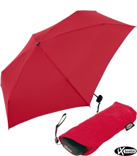 iX-brella Super Mini Taschenschirm mit großem Dach 94cm - dark red