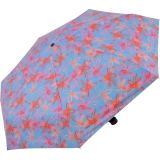 Doppler UV-Schutzschirm Carbonsteel Mini XS Damen Taschenschirm klein und stabil - Blüten orange - blau