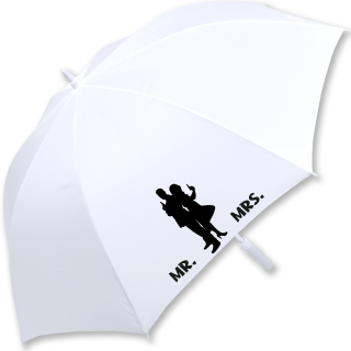 iX-brella XXL Mr.&Mrs. Hochzeitsschirm Automatik - Brautschirm All In White - Agents