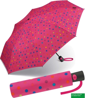 Benetton Taschenschirm Mini AC - Multidots Pink