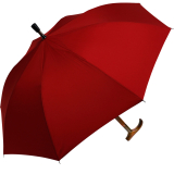 iX-brella Stützschirm mit Holzgriff - höhenverstellbar extra stabil - dunkelrot - 2. Wahl
