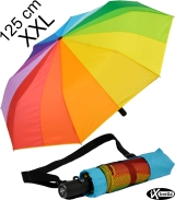 iX-brella full class XXL Damen Taschenschirm mit Auf-Zu-Automatik Regenbogen - 16 Farben