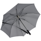 iX-brella Umhängeschirm Hands-Free - der Automatik-Regenschirm mit Gurt - grau