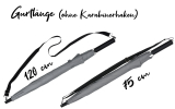 iX-brella Umhängeschirm Hands-Free - der Automatik-Regenschirm mit Gurt - grau