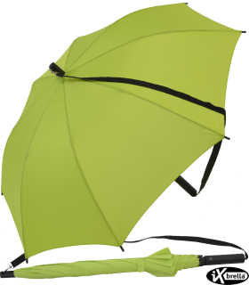 iX-brella Umhängeschirm Hands-Free - der Automatik-Regenschirm mit Gurt - limette