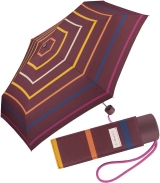 Esprit Super Mini Taschenschirm Petito Confetti Stripes - maroon banner