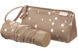 Esprit Super Mini Taschenschirm Ultra Mini Pouch Copper Stars - chocolate malt