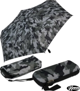 iX-brella Super Mini Taschenschirm mit großem Dach 94cm - Camouflage - stone