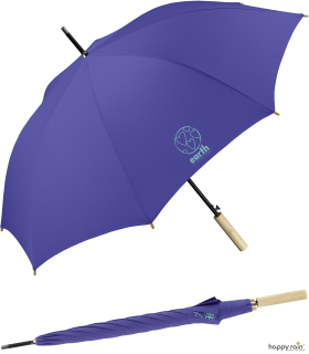Happy Rain Earth nachhaltiger Stockschirm eco mit Automatik - blue quartz