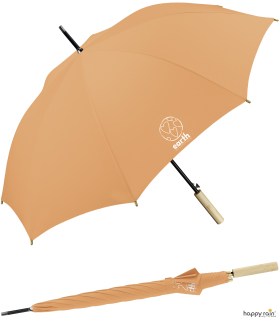 Happy Rain Earth nachhaltiger Stockschirm eco mit Automatik - papaya