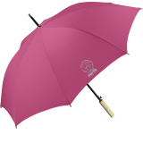 Happy Rain Earth  nachhaltiger Stockschirm eco mit Automatik - fuchsia pink