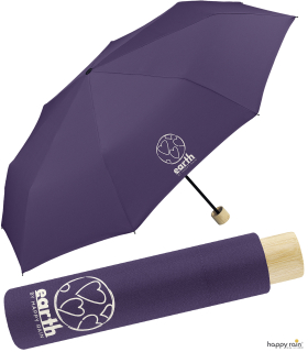 Happy Rain Earth  nachhaltiger super mini eco Taschenschirm - mulberry purple