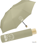 Happy Rain Earth nachhaltiger super mini ecoi Taschenschirm - olive gray