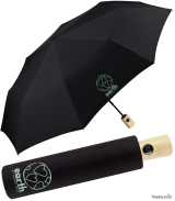 Happy Rain Earth Taschenschirm mit Auf-Automatik - black