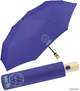 Happy Rain Earth Taschenschirm mit Auf-Automatik - blue quartz
