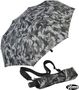 iX-brella Trekking Taschenschirm XL mit Umhängetasche - Camouflage - stone