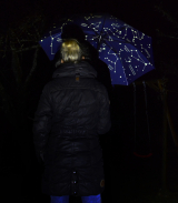 iX-brella Reverse - Automatik Regenschirm umgekehrt - umgedreht zu öffnen Astro Sternenhimmel