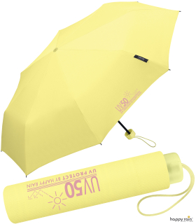 Happy Rain UV-Protect UV50 super mini Taschenschirm - lemon