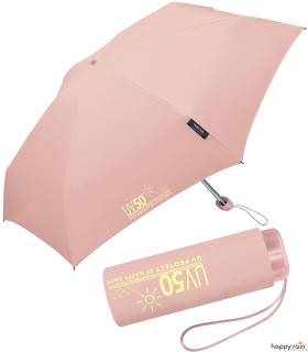 Happy Rain UV-Protect UV50 ultra mini flat Taschenschirm - flamingo