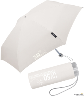 Happy Rain UV-Protect UV50 ultra mini flat Taschenschirm - pebble