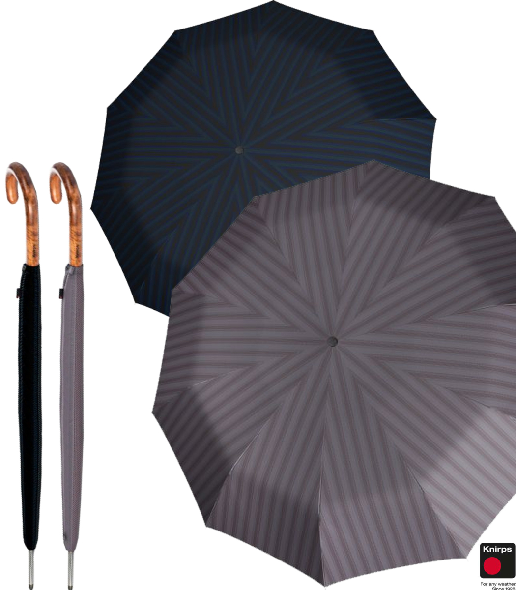 schwarz happy rain selection Herren Regenschirm Stockschirm Gents Long AC 10 mit Automatik black