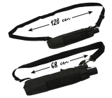iX-brella Trekking Taschenschirm XL mit Umhängetasche - black