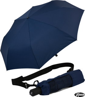 iX-brella Trekking Taschenschirm XL mit Umhängetasche - insignia blue
