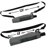 iX-brella Trekking Taschenschirm XL mit Umhängetasche - grey