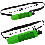 iX-brella Trekking Taschenschirm XL mit Umhängetasche - neon green