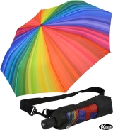 iX-brella Trekking Taschenschirm XXL mit Umhängetasche - Regenbogen