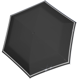 Knirps Kinder-Taschenschirm Rookie reflective mit Reflexborte - black