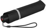 Knirps Kinder-Taschenschirm Rookie reflective mit Reflexborte - black