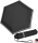 Knirps Kinder-Taschenschirm Rookie reflective mit Reflexborte - black
